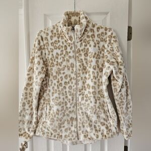 The North Face Leopard Print Fleece Jacket - Size L